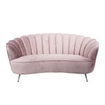 Mer Hemma Monaco 3-sits soffa sammet rosa