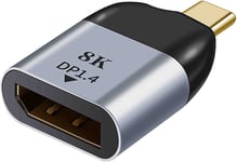 CableCreation Adaptateur USB C vers DisplayPort 8 K Portable USB Type C vers DP Compatible avec MacBook Pro/Air 2020, iPad Pro M1 2021, iMac, Surface Book 2, XPS 15, Chromebook Pixel, Galaxy S20