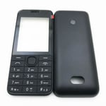 Clavier anglais noir - Coque de téléphone portable complète avec clavier anglais, étui complet pour Nokia 208