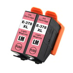2 Light Magenta XL Ink Cartridges for Epson Expression Photo XP-8500 & XP-8600