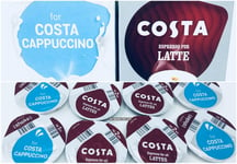 Tassimo Costa Strong Latte Coffee with Cappuccino Milk Pods 16 FFP (Double Shot)