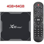 TV Box Android 90 X96 MAX PLUS Amlogic S905X3 4Go 64Go Quad Core H265 4K Lecteur multimédia Netflix Smart boîte multimédia