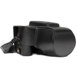 MegaGear MG532 Nikon Coolpix P900, P900S Ever Ready - Étui de Protection en Cuir avec Bandoulière, Noir