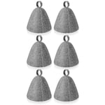 6 st Filt Bastuhättor, Badmössa, Huvudskydd, Absorberande Bastumössa för Bastu, Dusch, Badrum, Ångbastu A
