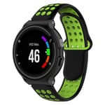 26mm Garmin Forerunner 735XT / 220 / 230 / 235 / 620 / 630 dual-color silicone watch band - Black / Green