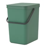 Brabantia Sort & Go Kitchen Waste/Recycling Bin – 25 Litre – Fir Green