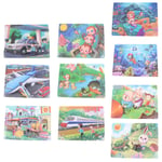 60pcs/set Wooden Puzzles Baby Cartoon Puzzle Educational Childre 7#