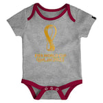 FIFA Official World Cup 2022 Logo Baby Grow, Baby's, Heather Grey, 18 Months