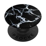 PopSockets Black-Marble-Effect - Black-And-White-Marbled-Design PopSockets PopGrip: Swappable Grip for Phones & Tablets