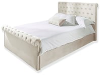 Aspire Chesterfield Superking Ottoman Bed Frame - Natural Super King