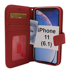 New Standcase Wallet iPhone 11 (6.1) (Röd)