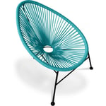 Acapulco Style - Chaise d'extérieur - Chaise de jardin d'extérieur - Acapulco Turquoise - Acier, Rotin synthétique, Metal, Plastique - Turquoise