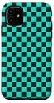 iPhone 11 Checkered Turquoise Forest Green Checkerboard Pattern Colors Case
