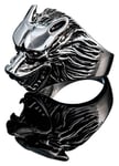 Northern Viking Jewelry Wolf Head Ring ring NVJSO016