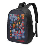 Lawenp Min-EC_RA-Ft Sand-Box Durable Travel Backpack School Bag Laptops Backpack with USB Charging Port for Men Women
