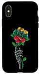 Coque pour iPhone X/XS Rose de Lituanie avec squelette drapeau lituanien Racines Souvenir
