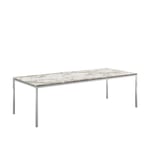 Knoll - Florence Knoll High Table, Rektangulär, 240 x 100 cm, skiva i Statuarietto marmor - Matbord - Florence Knoll - Vit - Metall/Sten