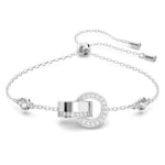 Swarovski armbånd Hollow bracelet Interlocking loop, White, Rhodium plated - 5636499
