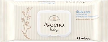 Aveeno Baby Daily Care 72 Baby Wipes  - 2 Pack