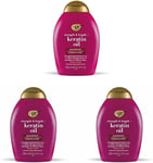 OGX Strength and Length Keratin Oil Shampoo, 385Ml, 97751 (Pack of 3)