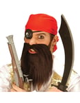 Piratset - 4 Delar (ögonlapp, bandana, mustasch och skägg)