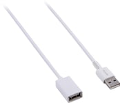 Philips SWU2801N/27 Câble d'extension de Charge USB 2.0 de 1,8 m, USB-A mâle vers USB-A Femelle, Finition Blanche élégante, Haute Vitesse, Fonctionne avec Windows 7+ et Mac, Fonctionne avec Les