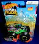 HOT WHEELS #21 MONSTER TRUCKS 1:64 DELIVERY W/CONNECT & CRASH CAR 2022 NEW