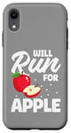 Coque pour iPhone XR Will Run For Apple – Dicton drôle de pomme