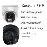 5MP COLOURVU IP POE BUILT-IN MIC CCTV CAMERA INDOOR OUTDOOR SECURITY WHITE