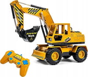 Leantoys Fjärrstyrd R/C 2W1 Bulldozer Grävmaskin För Barn