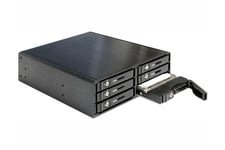 Delock 5.25" Mobile Rack for 6 x 2.5″ SATA HDD / SSD - hållare för lagringsenheter
