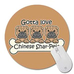 JIANYUXIN Mouse Pad Dachshund Small Round Mouse Pad Non-Slip Rubber Pad Mouse Pad