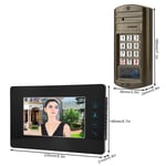 100-240V 7inch HD Screen Wired Doorbell Waterproof Video Intercom Door Bell( SLS