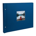 Goldbuch Album Photo Tendance, Bella Vista, 39 X 31 Cm, 40 Noires Pages avec Intercalaires En Verre, Extensibles, Bleu, 28975