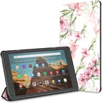Case For Beautiful Pink Flowers Fire Hd 10 Tablet (9th/7th Generation, 2019/2017 Release) Case For A Kindle Fire Hd 10 Magnetic Kindle Case Auto Wake/sleep For 10.1 Inch Tablet