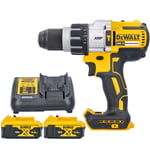 Dewalt DCD996 18V XR Brushless Hammer Combi Drill + 2 x 5Ah Batteries & Charger