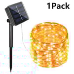 7M/12M/22/32M Solcellslampor LED-slingor Utomhus Festoon LED Vattentät Girlang Slingor Jul Fest Trädgård Solcellslampa Dekor 1xVarm Vit 1xWarm White 22M 200LED