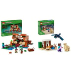 LEGO Minecraft The Frog House Building Toy, Gift for Girls and Boys & Kids aged 8 Plus Years Old & Minecraft Steve's Desert Expedition Building Toys for 6 Plus Year Old Kids, Boys and Girls