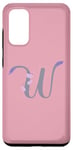 Galaxy S20 Pink Elegant Lavender and Butterfly Monogram W Case