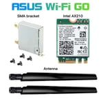 Carte réseau sans fil pour ASUS B550 X570, adaptateur WiFi Go AX210 6E, 5374Mbps, Bluetooth 5.3