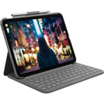 Logitech Bluetooth Keyboard iPad  10th gen Model: A2696 A2757 A2777 Slim Foli...