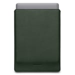 Woolnut Äkta Läder Sleeve för MacBook / Laptop 15" (350 x 245mm) - Grön