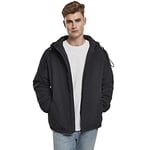 Urban Classics Men's Hooded Easy Jacket, Black (Black 00007), X-Small