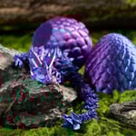 Påskdrakar 3D-tryckt drakägg med drake inuti Kristalldrake Fidget Leksak för Vuxna Fullt Ledad Drake för Hemmakontorsdekoration Laser Green