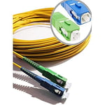Elfcam® - Câble à Fibre Optique (jarretière Optique) Compatible SC/APC à SC/UPC compatible Free Box (10M)