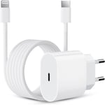 Chargeur Rapide Iphone Chargeur Rapide Usb C Chargeur Rapide Pd 20W Avec 1M-3.3Ft Lightn-Ing Câble Compatible I-Phone 13 12 1[u216]