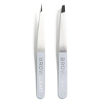 Browgame Cosmetics Duo Pack Tweezer Pointed & Slanted 2 st