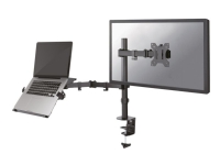Neomounts FPMA-D550NOTEBOOK - Monteringssats - fullständig rörelse - för LCD-bildskärm/bärbar dator - svart - skärmstorlek: 10-32 - klämma, monterbar, skyddshylsa, disk-monteringsbar