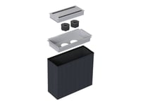 Kondator Small Conference - Powerdot - Eluttag - 2P+E - Typ F - 2 Power Sockets - 2 Modules - Silver