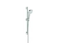 HANSGrohe Croma Select S Vario duschset med 650 mm duschstång, Ø110 mm handdusch med 3 sprayfunktioner och 1,6 meter duschslang